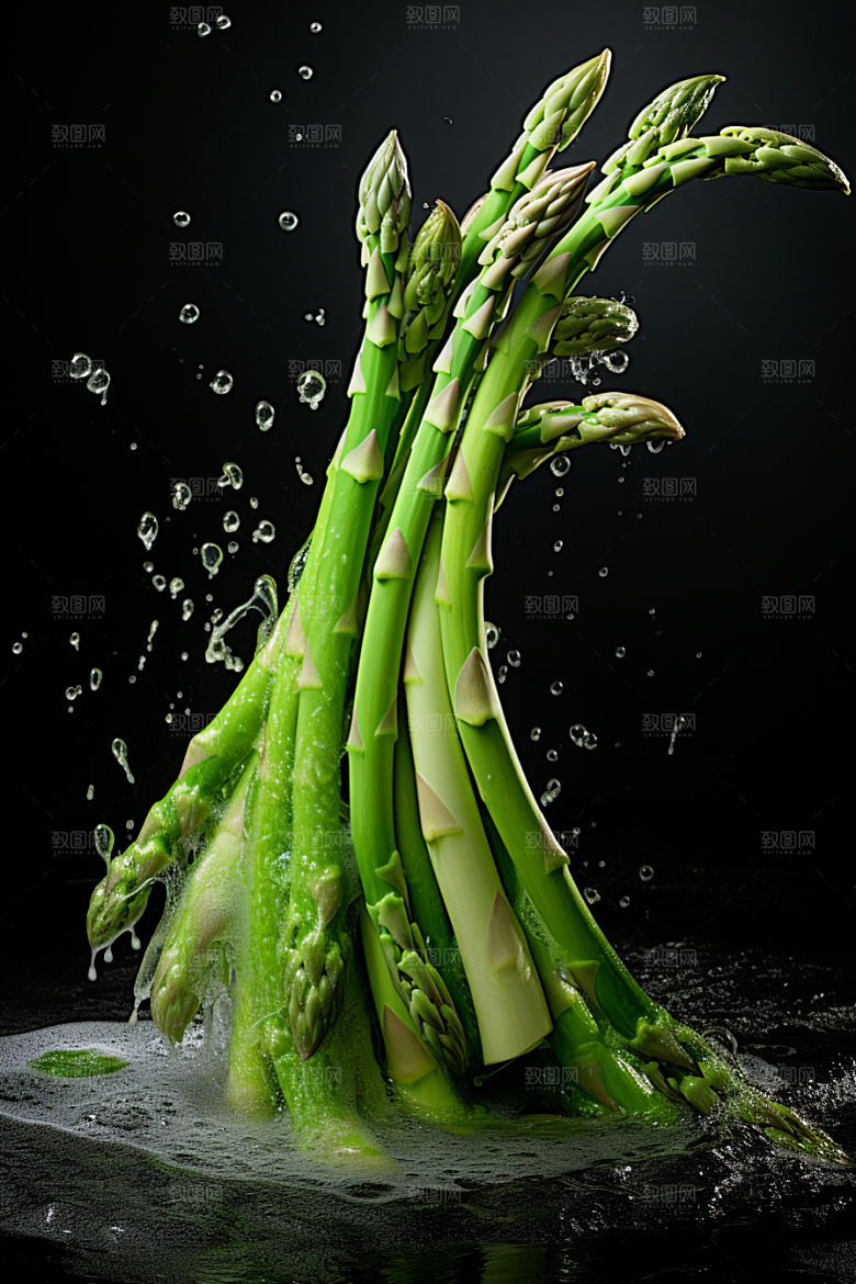 芦笋绿色自然摄影图