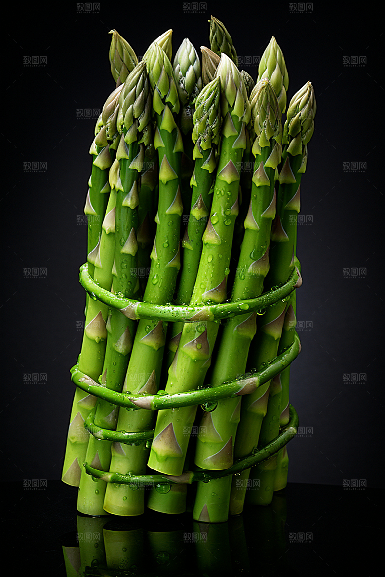 芦笋绿色轻食摄影图