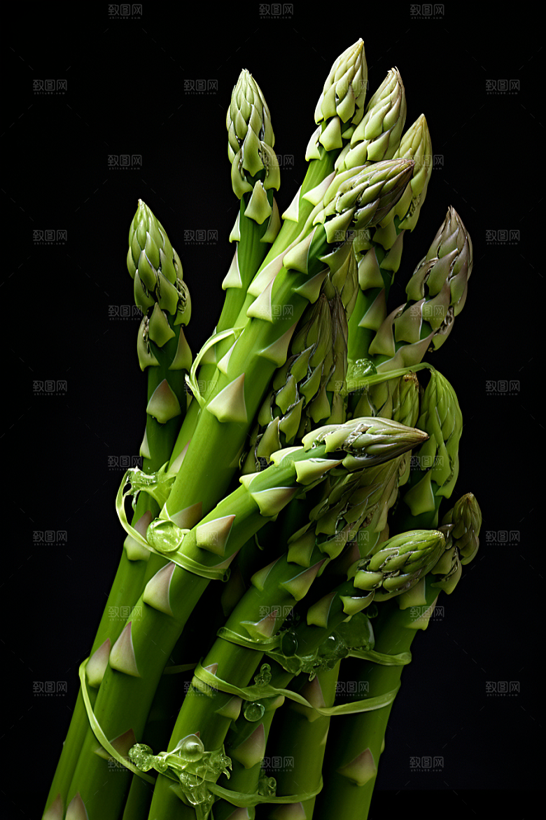 芦笋绿色轻食摄影图