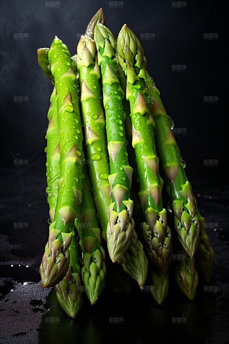 芦笋绿色轻食摄影图