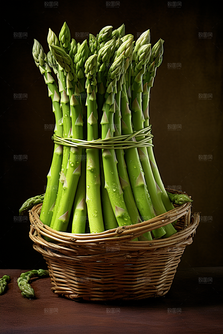 芦笋绿色食材摄影图