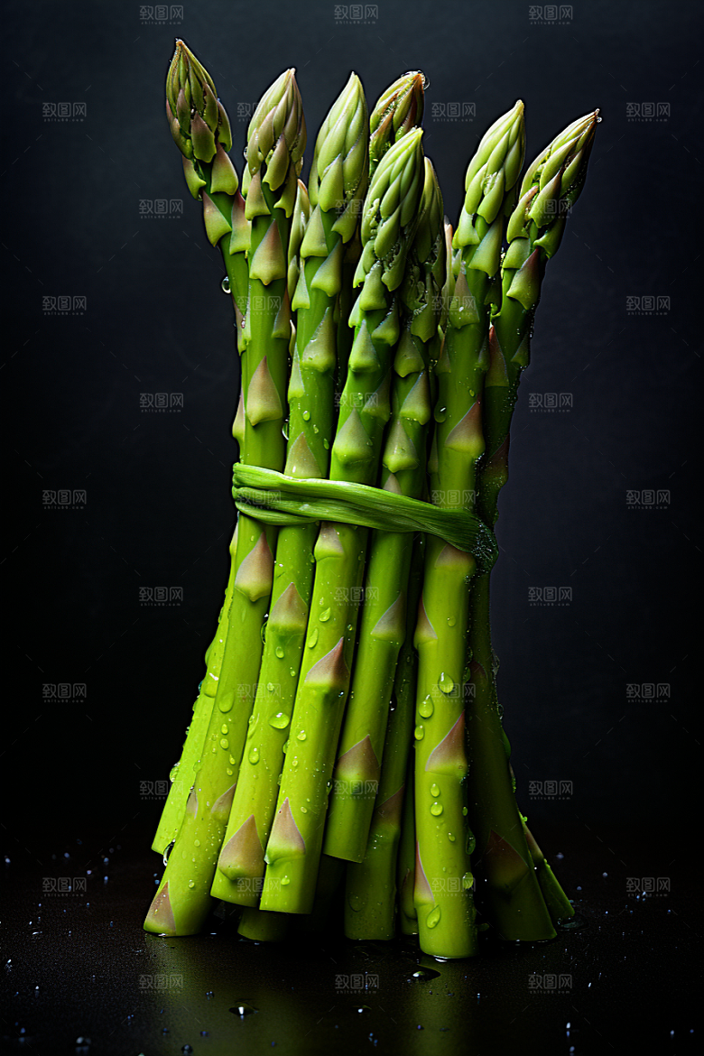 芦笋轻食绿色摄影图