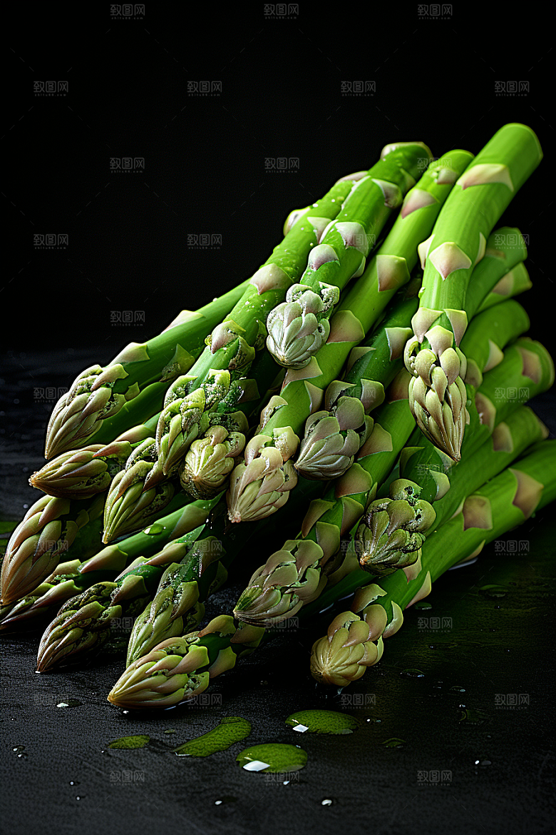芦笋绿色轻食摄影图