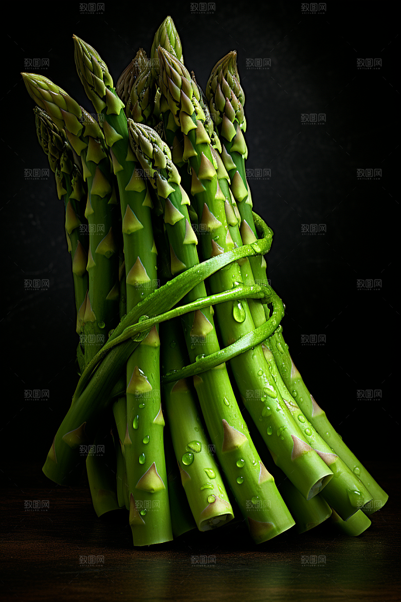 芦笋轻食绿色摄影图