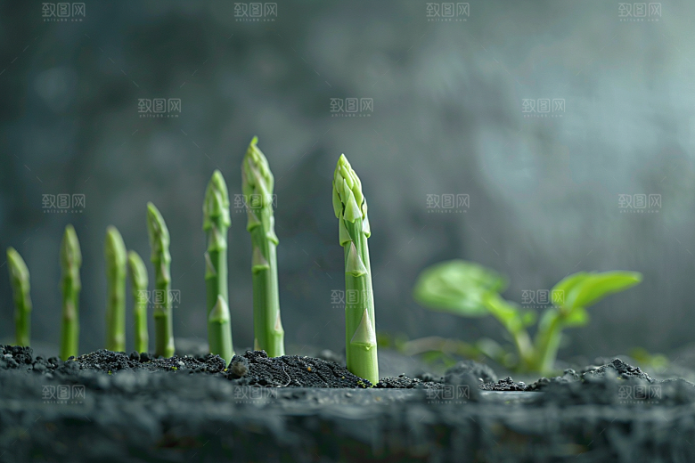 芦笋绿色健身餐摄影图