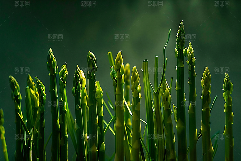 芦笋绿色自然摄影图