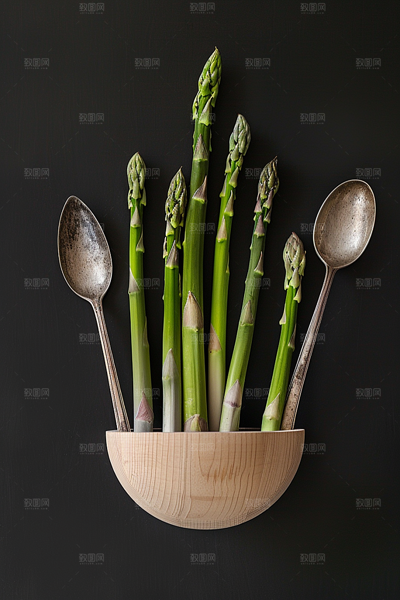 芦笋轻食高清摄影图