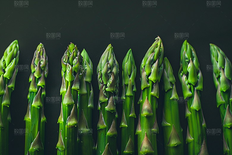 芦笋轻食绿色摄影图