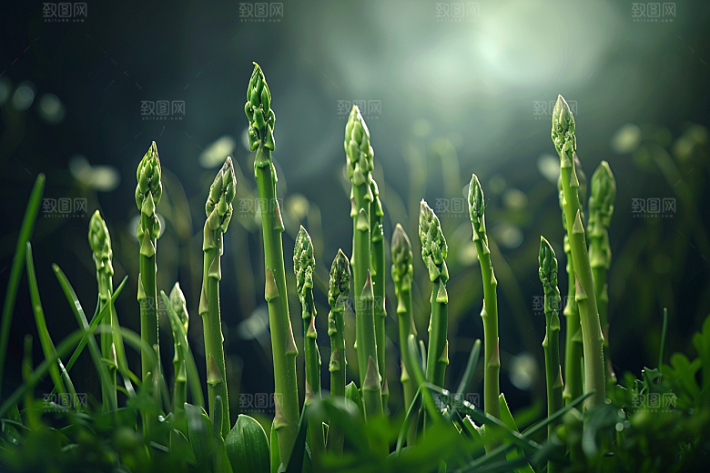 芦笋健身餐绿色摄影图