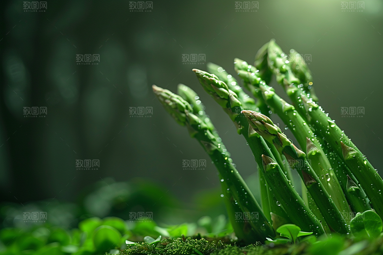 芦笋绿色轻食摄影图