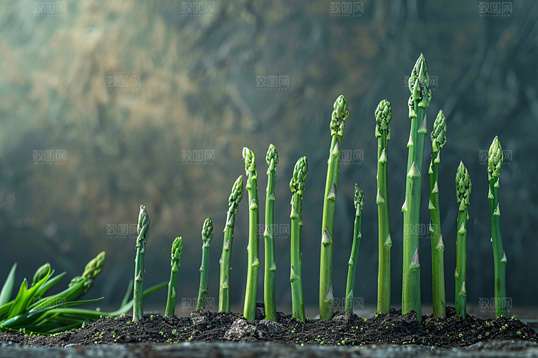 芦笋食材绿色摄影图