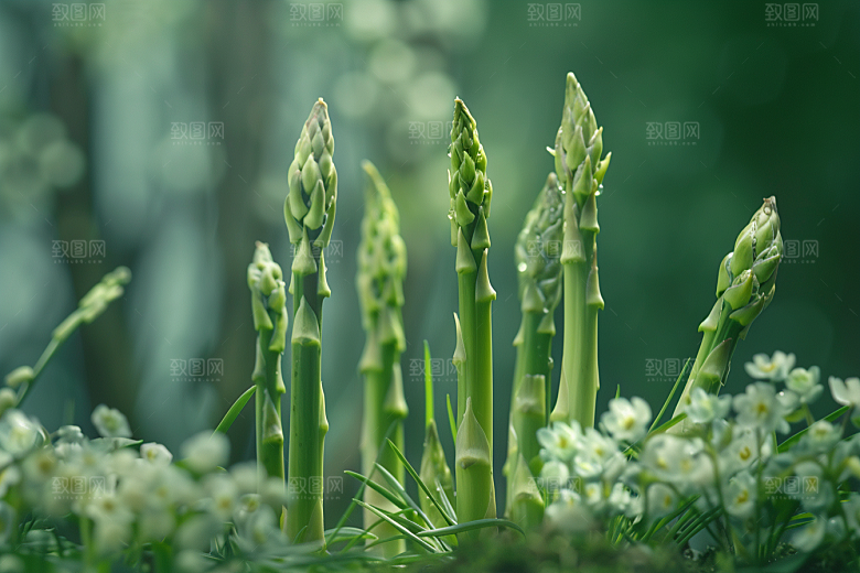 芦笋抗癌健身餐摄影图