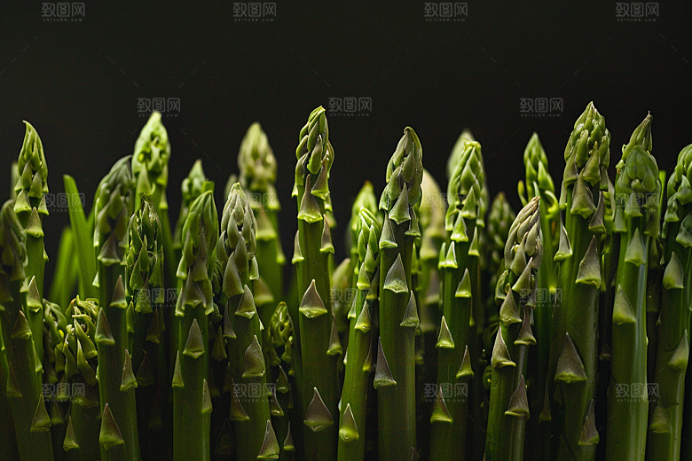 芦笋食材健身餐摄影图