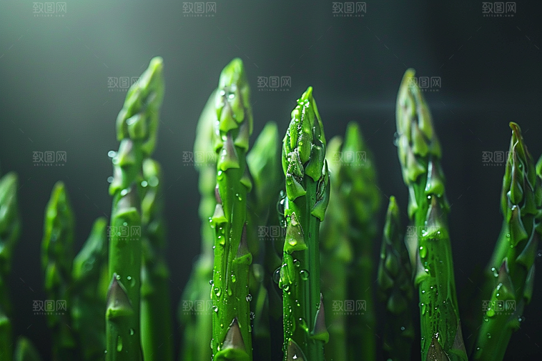 芦笋健身餐食材摄影图