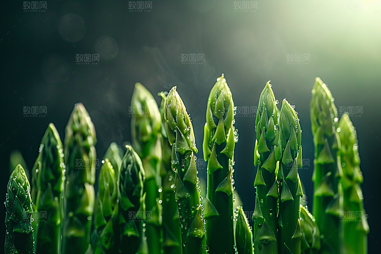 芦笋轻食绿色摄影图
