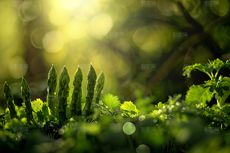 芦笋绿色自然摄影图