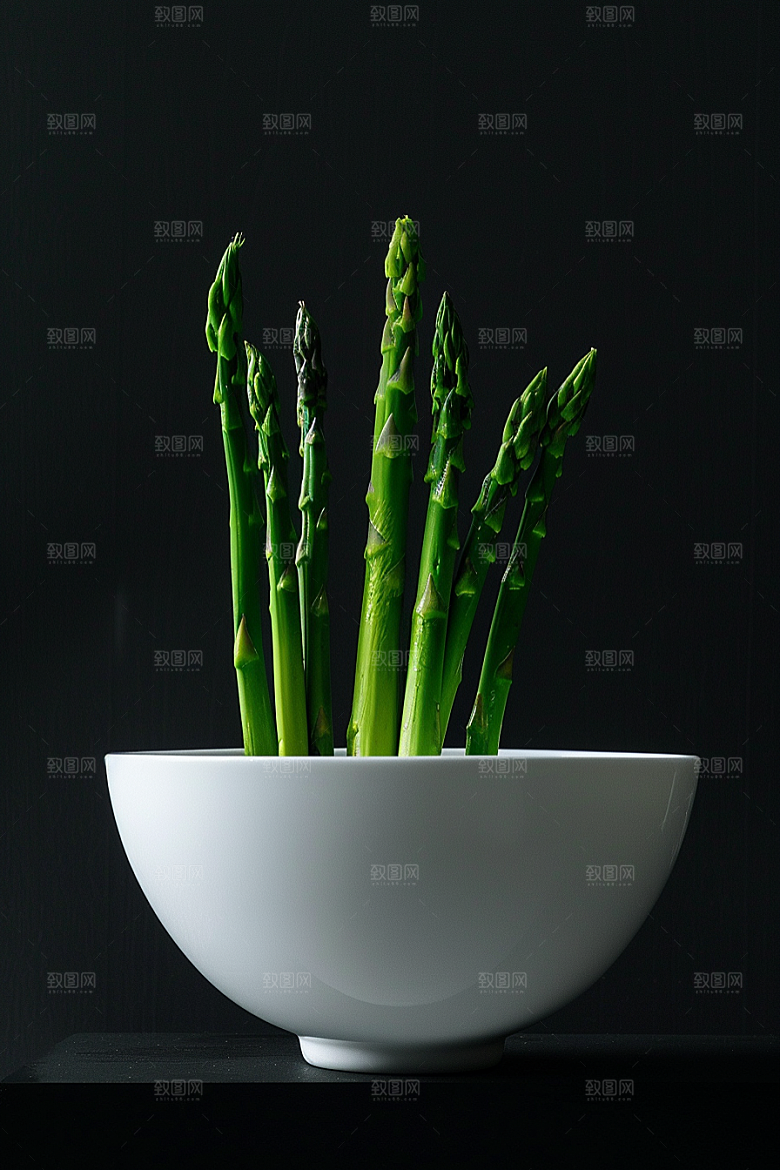 芦笋食材绿色摄影图