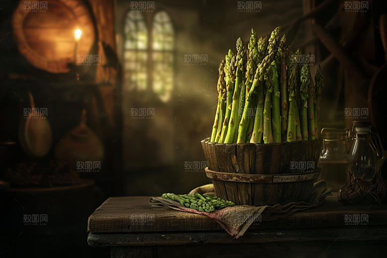芦笋轻食高清摄影图