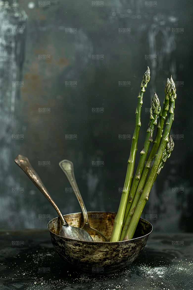 芦笋蔬菜绿色摄影图