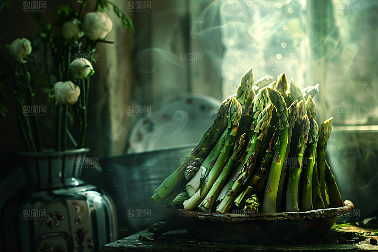 芦笋健康食品绿色摄影图
