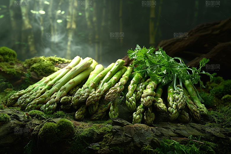 芦笋食材健康食品摄影图