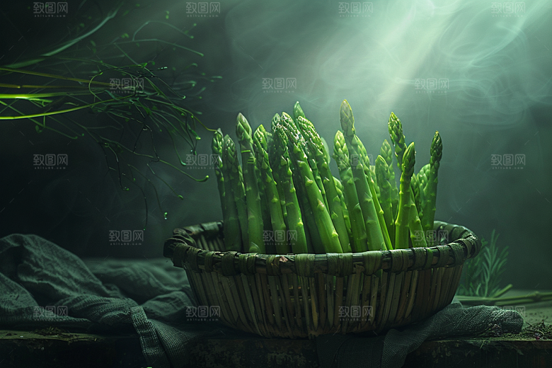 芦笋健康食品食材摄影图