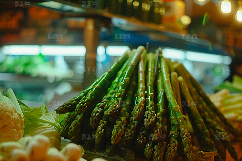 芦笋绿色轻食摄影图
