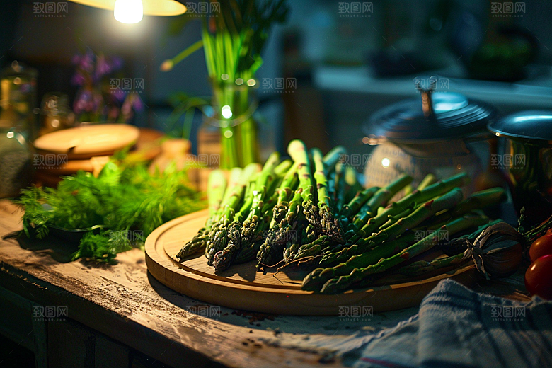 芦笋轻食蔬菜摄影图