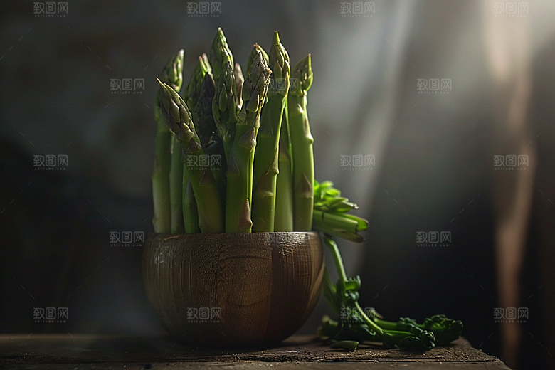 芦笋蔬菜轻食摄影图