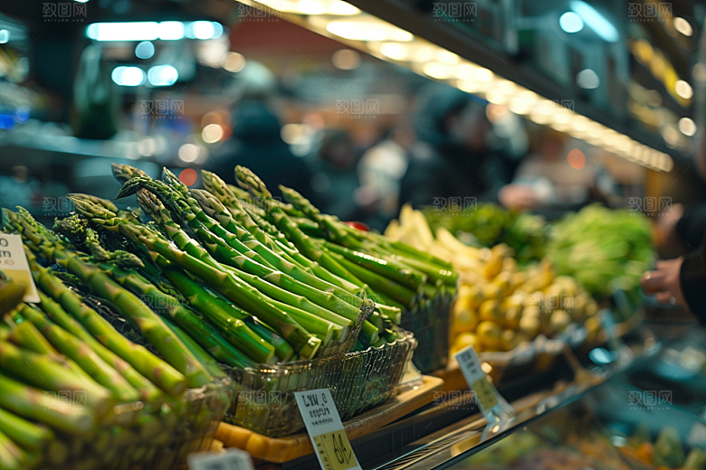 芦笋轻食食材摄影图