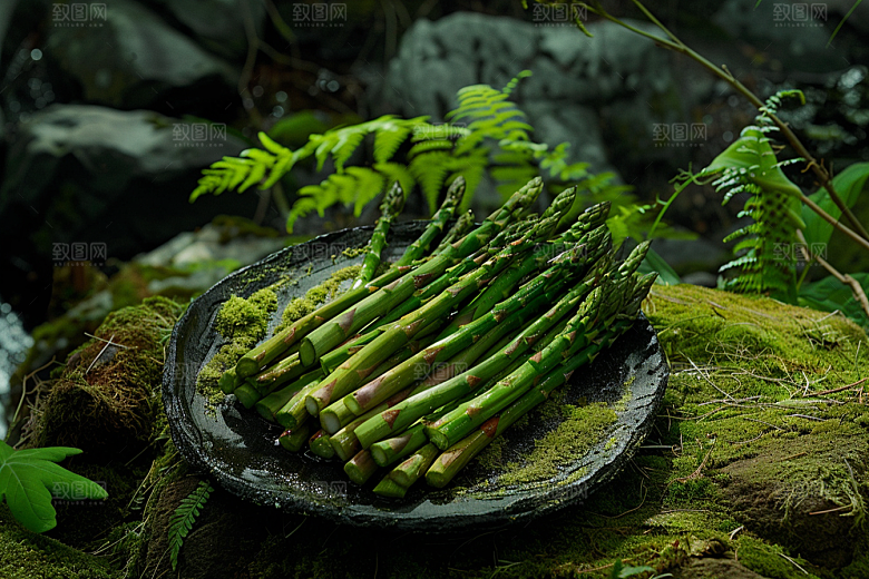 芦笋绿色绿色摄影图