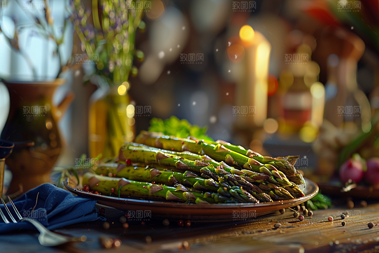 芦笋轻食高清摄影图