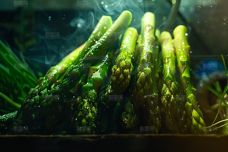 芦笋轻食绿色摄影图