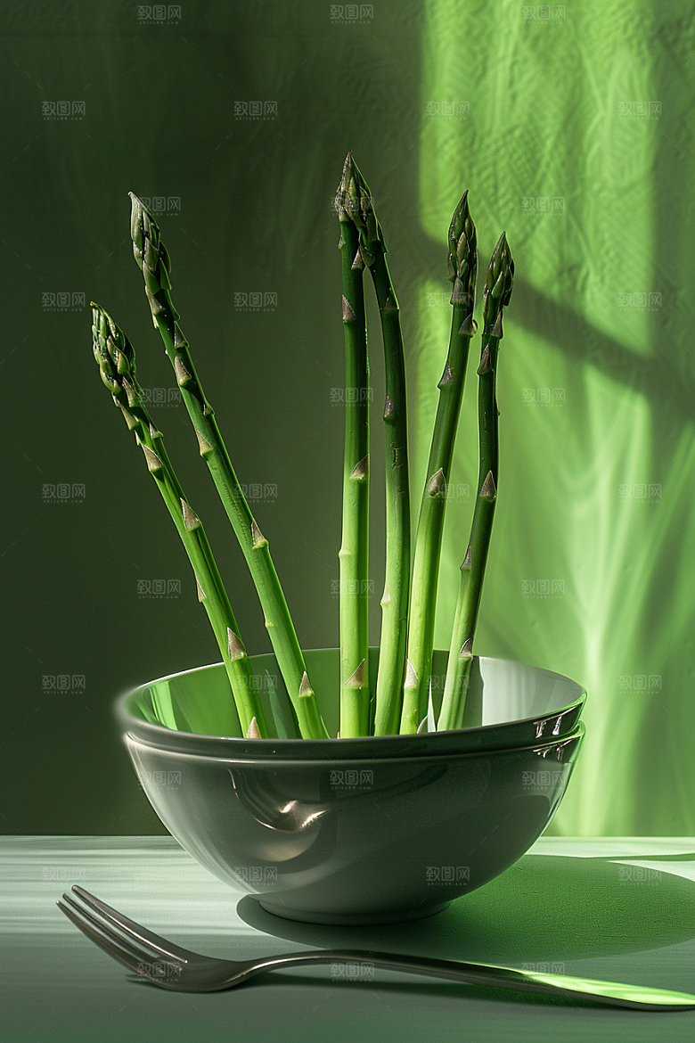 芦笋健康食品轻食摄影图