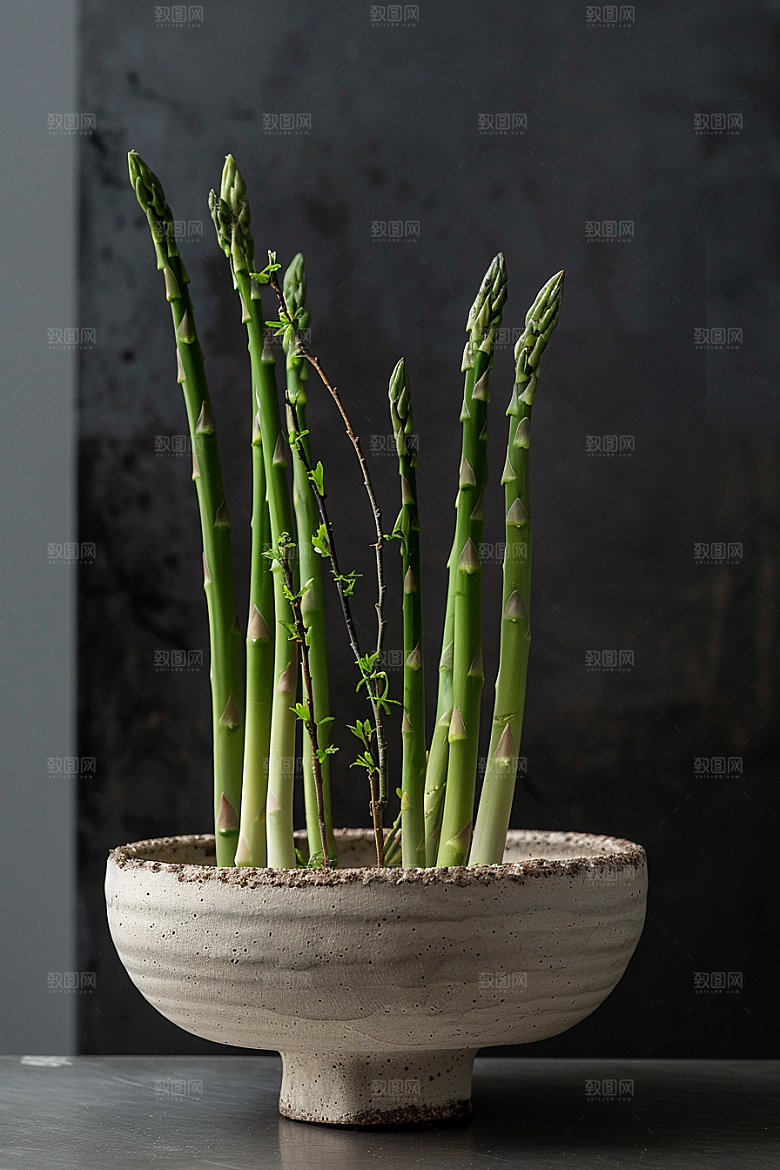 芦笋轻食蔬菜摄影图