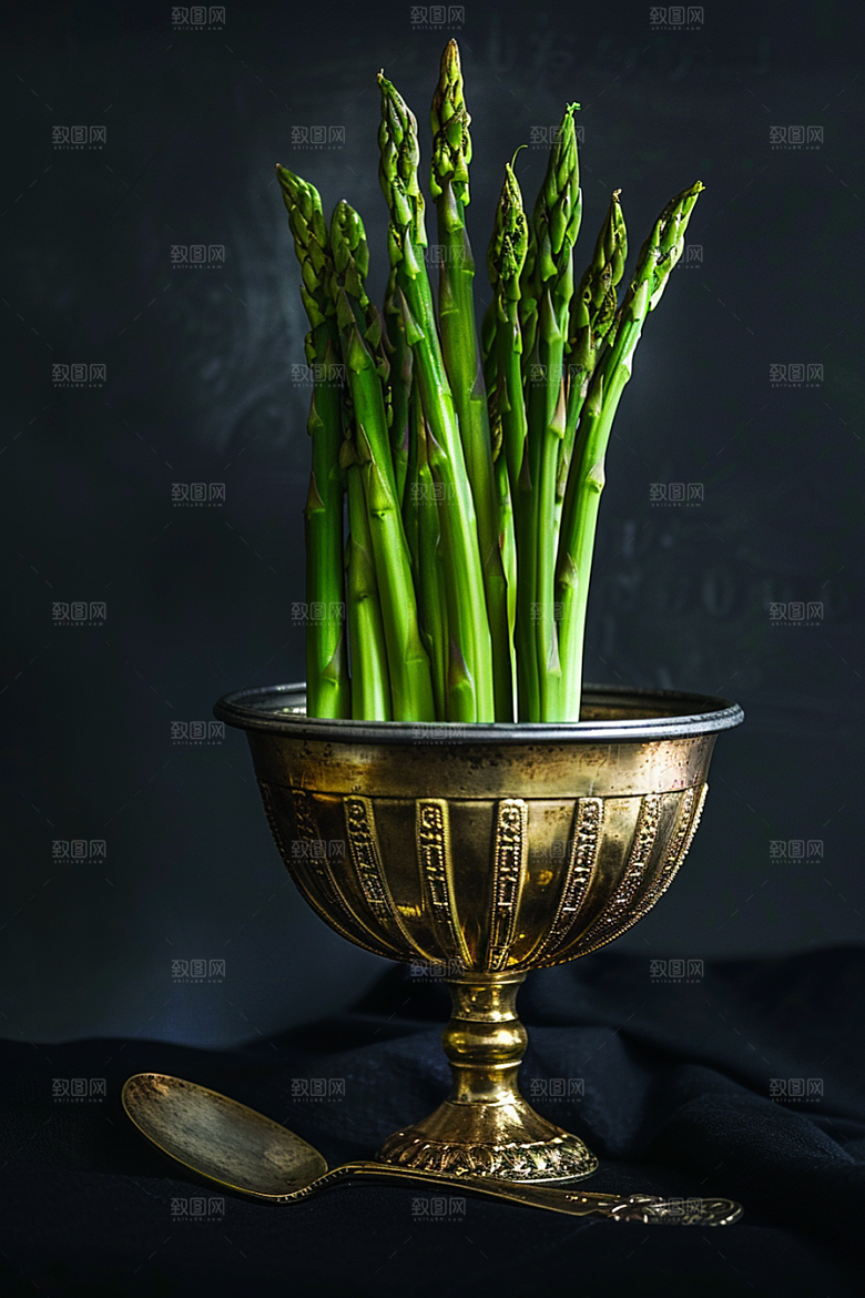 芦笋轻食食材摄影图