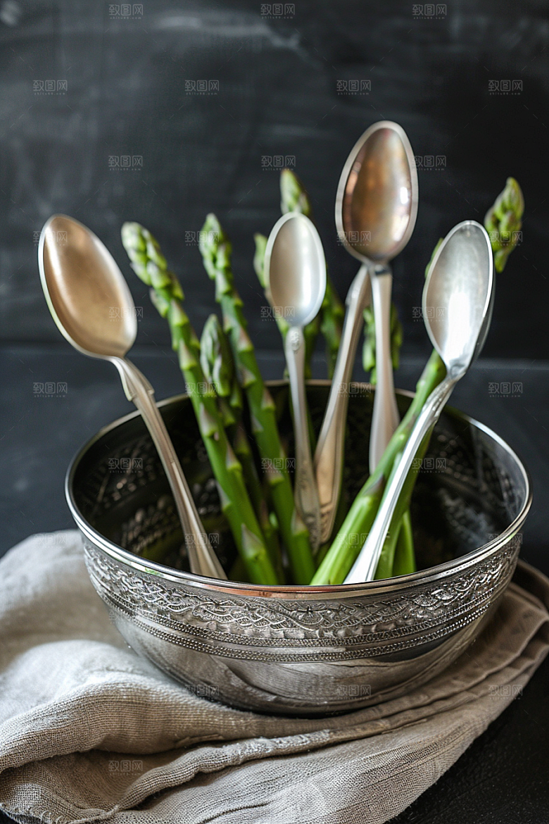 芦笋健康食品轻食摄影图