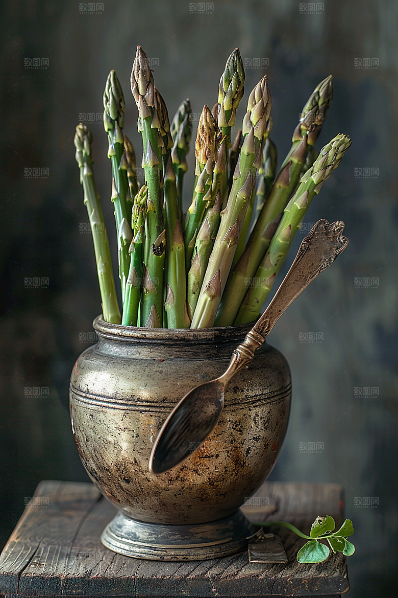 芦笋蔬菜绿色摄影图