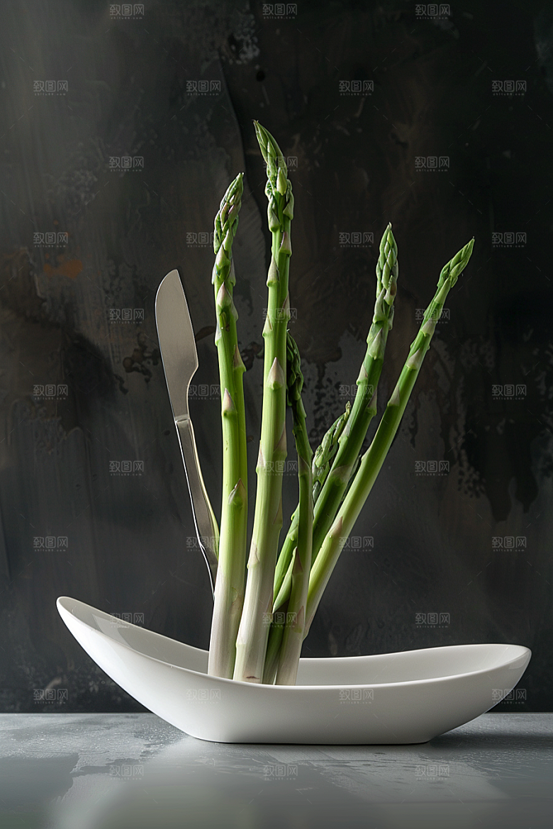 芦笋自然轻食摄影图