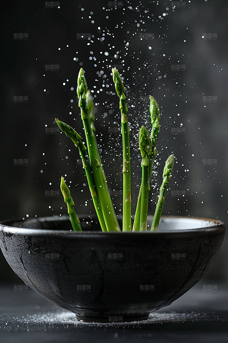 芦笋绿色轻食摄影图