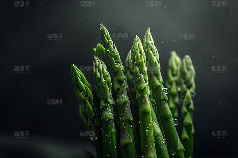 芦笋轻食健身餐摄影图