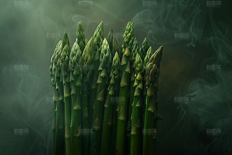 芦笋轻食绿色摄影图