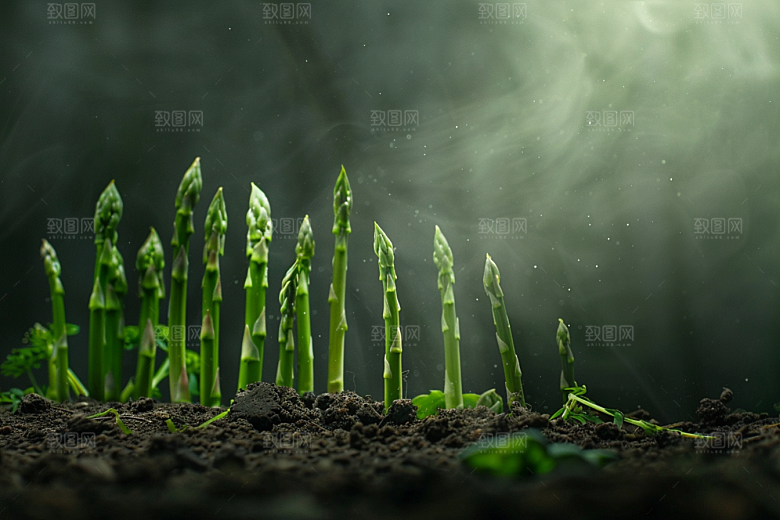 芦笋绿色健身餐摄影图