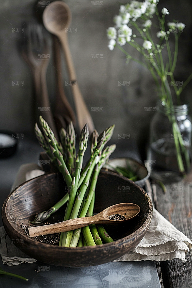 芦笋抗癌食材摄影图