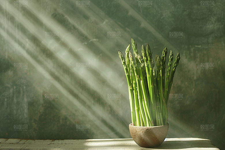 芦笋自然蔬菜摄影图