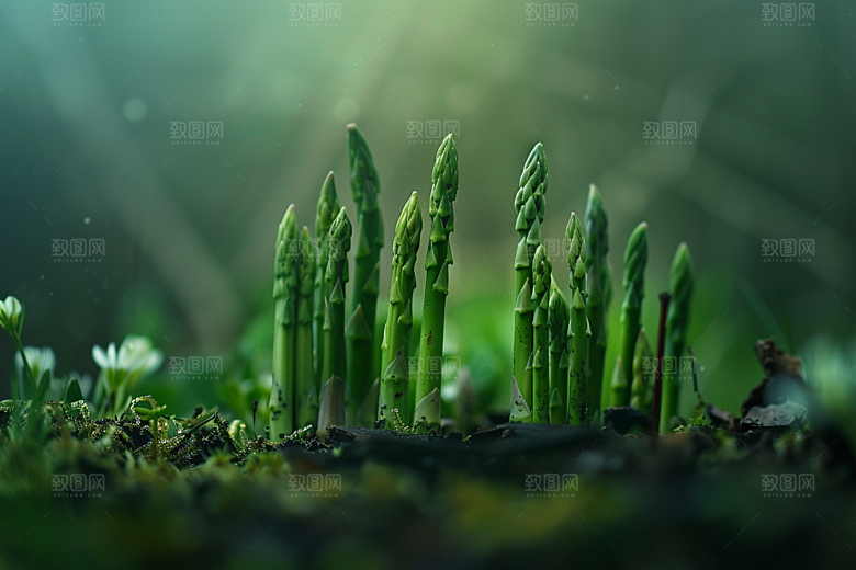 芦笋自然绿色摄影图