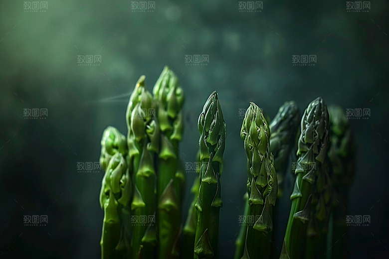 芦笋轻食绿色摄影图