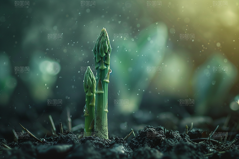 芦笋自然绿色摄影图
