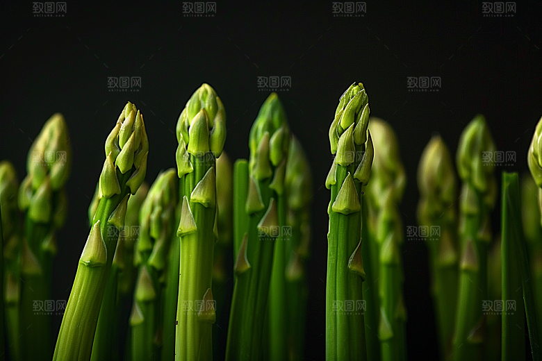 芦笋自然健身餐摄影图