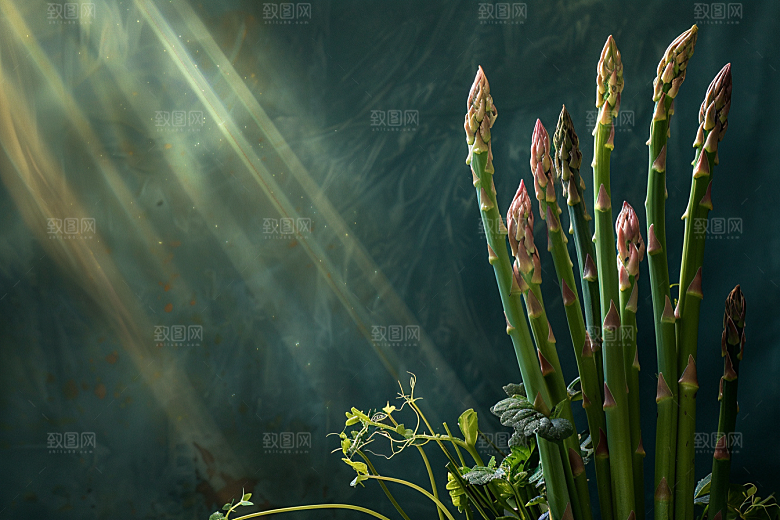 芦笋绿色食材摄影图